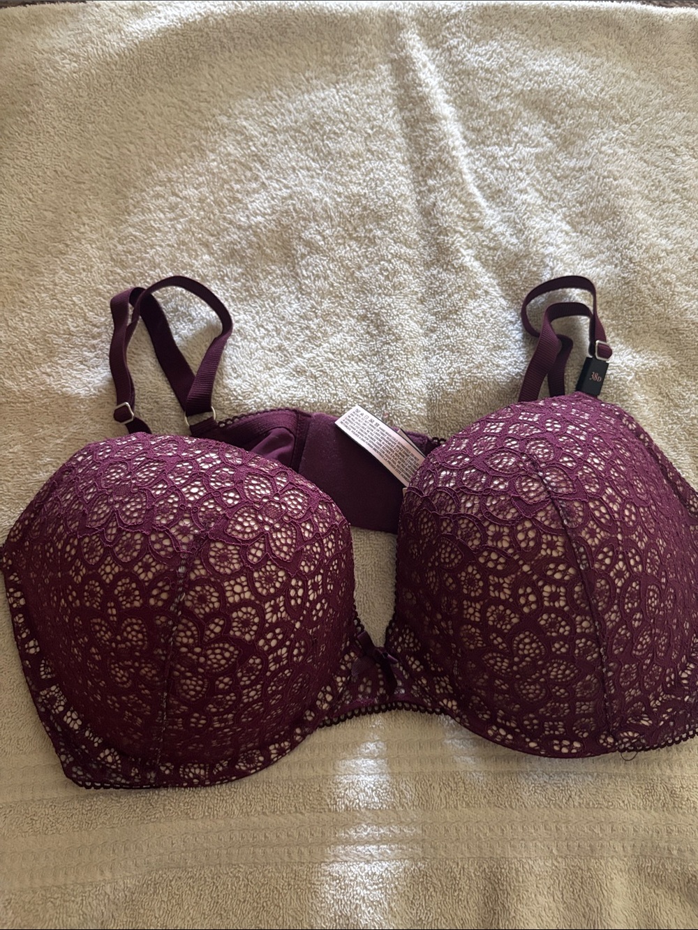 Victoria's Secret Lace Push-Up Bra in Plum